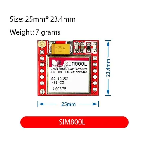 Самый маленький комплект модуля SIM800L GPRS GSM, основная плата карты MicroSIM, четырехдиапазонный последовательный порт TTL с антенной