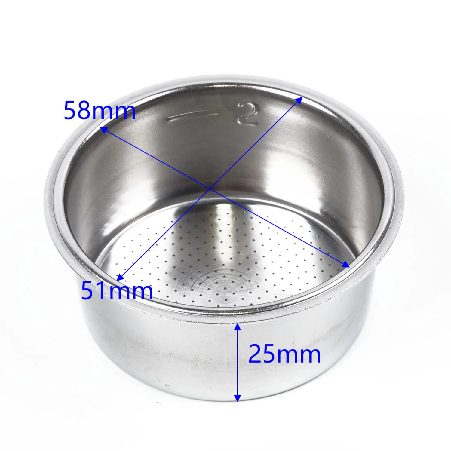 

New Coffee Filter Cup 51mm Non Pressurized Filter Basket For Delonghi Filter Krup Coffee Product Kitchen Accessories
