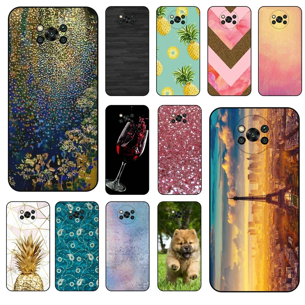 Черный Модный чехол для сотового телефона дешевый Xiaomi Poco X3 NFC 6 67 дюйма мягкий