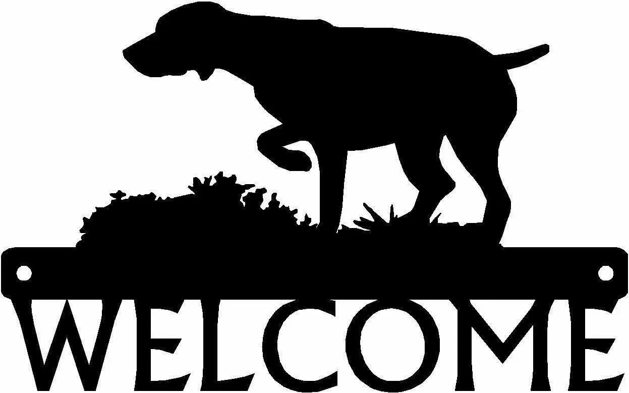 

German Shorthaired Pointer Gsp On Point Dog Welcome Sign Home Decoration Accessories On The Wall