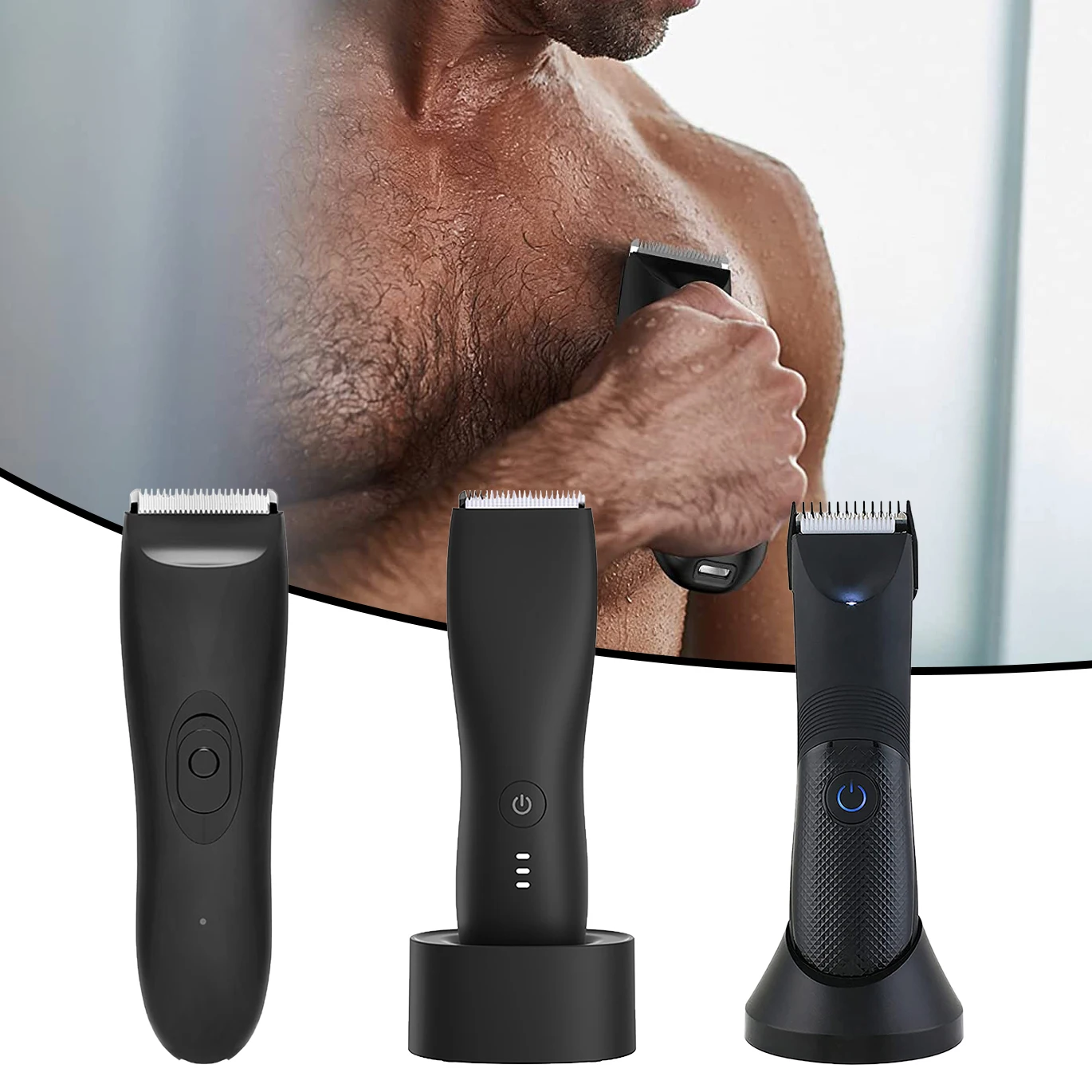 

Body Hair Trimmer for Men Cordless Groin Pubic Ball Shaver Clipper Private Part Groomer Waterproof intimate areas Hygiene Razor