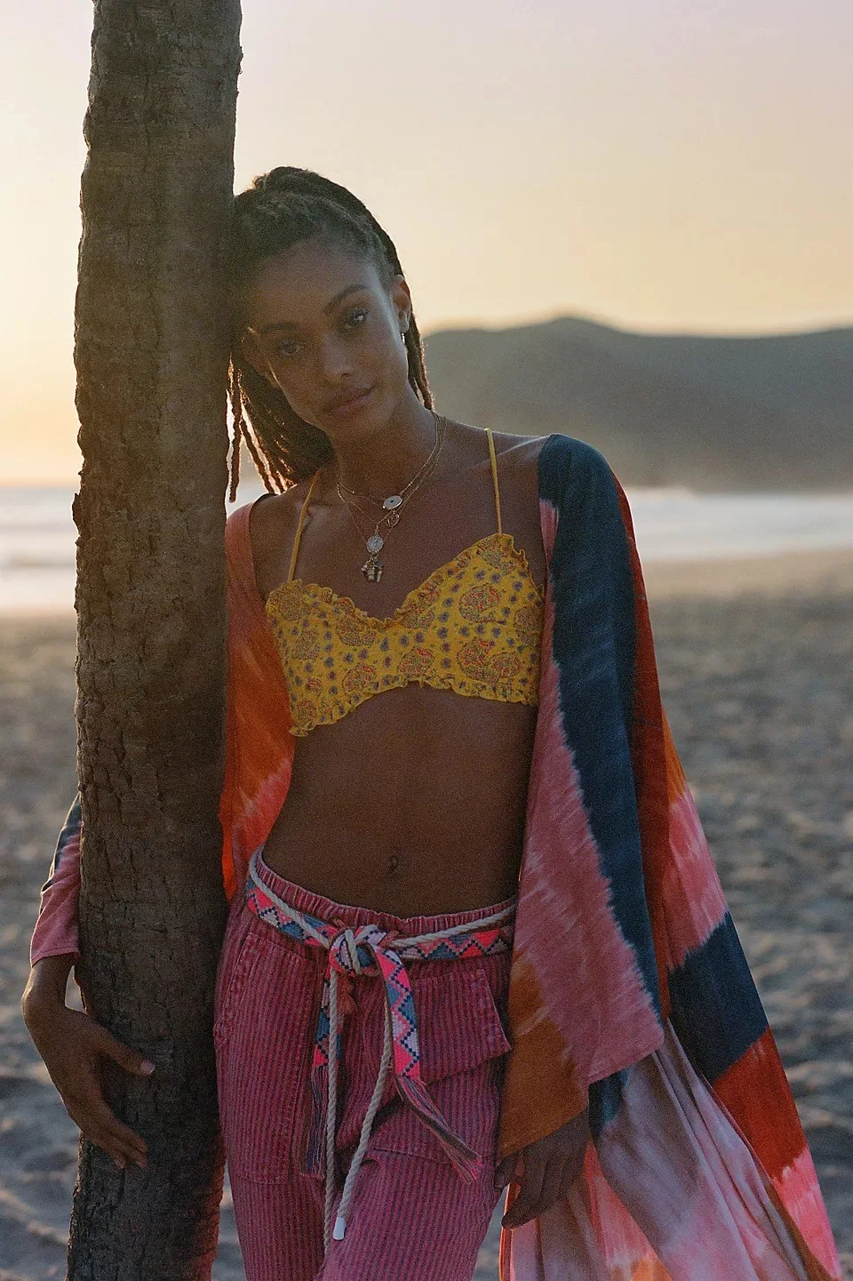 Пляжный купальник с принтом Tie Dye лето 2022 красочная винтажная накидка на бикини