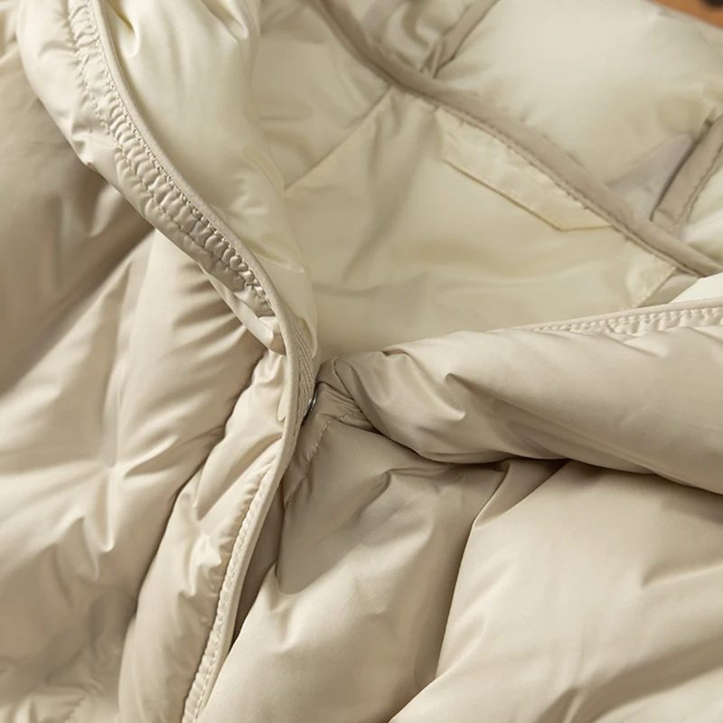 New 90% White Duck Down Casacos De Inverno Feminino Coats Casual Casaco Feminino Winter Coat Women Thin Wide-waisted Hooded