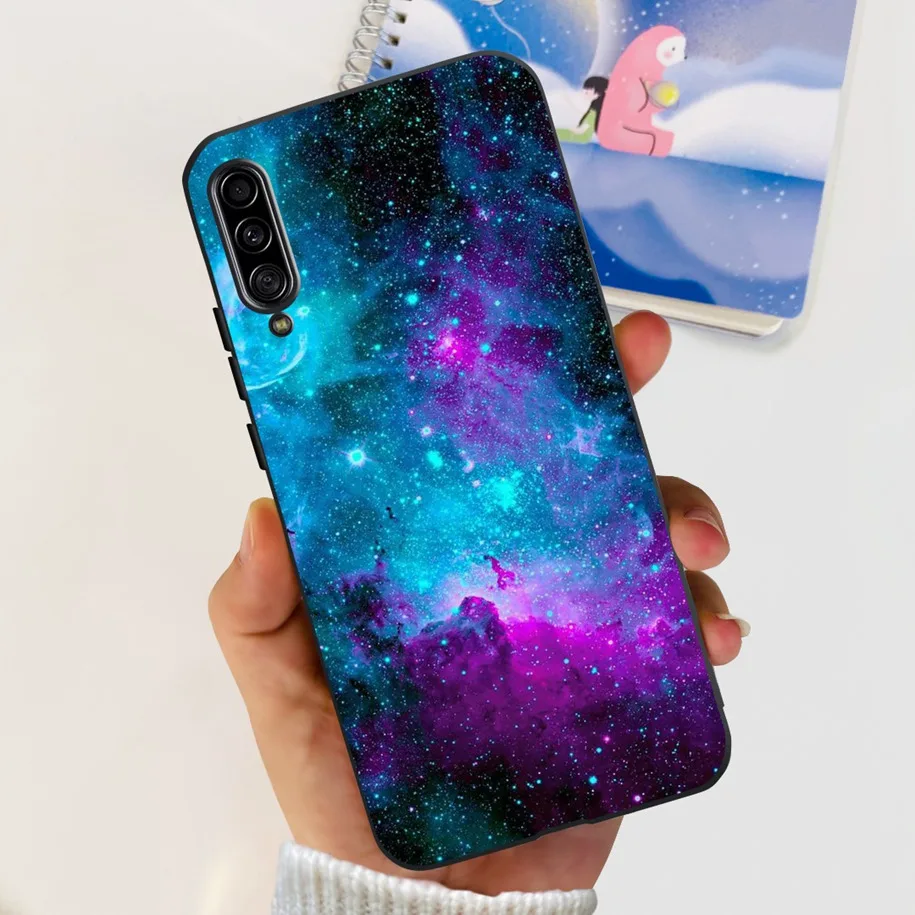 Для Samsung Galaxy A90 5G Чехол Милый динозавр Кошка Мягкий чехол для телефона Мраморный A