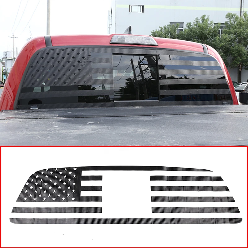 

Car Rear Windshield American Flag Vinyl Decal Sticker For Toyota Tacoma 2016 -2020 Auto Window Stickers Exterior Accessories