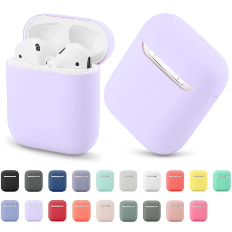 

Soft Silicone Cases For Apple AirPods 2 1 Case Anti-fall Shockproof Charging Box Bag For Air Pods 1/2 Generation Headphone Cover