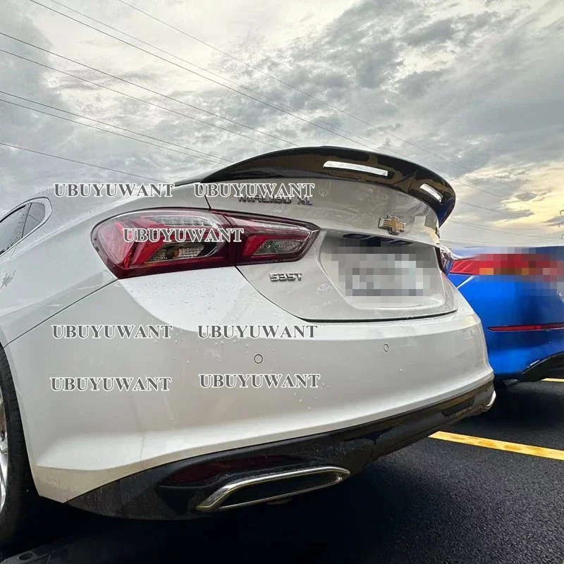 Спойлер для Chevrolet Malibu XL 2016-2023 глянцевое заднее крыло из углеродного волокна/FRP