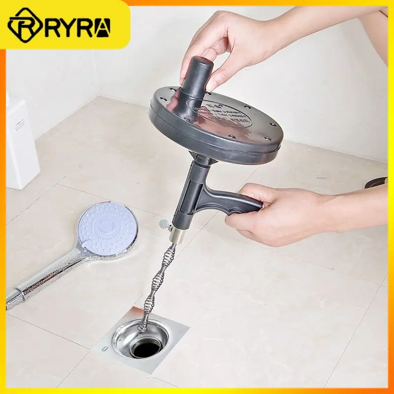 

Kitchen Toilet Sewer Blockage Hand Tool Pipe Dredger Drains Dredge Drill-Powered Extendable 5m 1pc Sewer Blockage Drain Cleaner