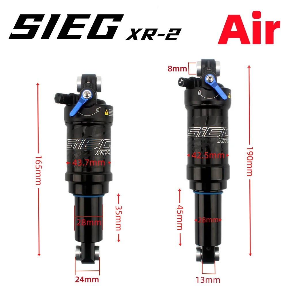 

Амортизатор SIEG XR2 задний для горного велосипеда, 165/190 мм