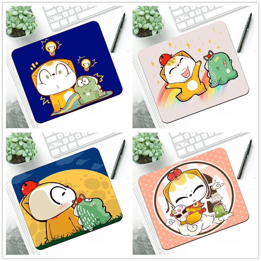

OUIO Cute Cartoon Little Dinosaur Mouse Pad Table Rug PC Laptop Computer IPAD Notebook Office Accessories Rubber Wholesale Mat