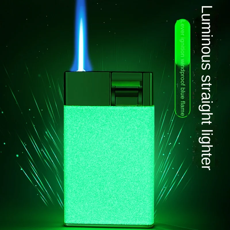 

New Luminous Windproof Lighter Butane Gas Mini Turbo Cool Metal Lighter Smoking Accessories for Men Gift Dropship Suppliers
