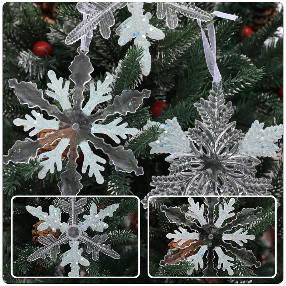 3 шт. рождественские украшения Рождественская вечеринка снежинки подвесной