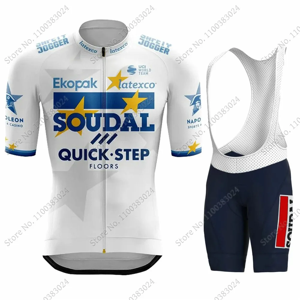 

2023 Soudal команда быстрый шаг Велоспорт Джерси комплект мужской велоспорт одежда летняя дорожный велосипед рубашки костюм велосипед шорты на...