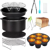 8pcsset 7 inch 8 inch air fryer accessories for gowise phillips cozyna and secura fit all airfryer 3 7 4 2 5 3 5 8qt