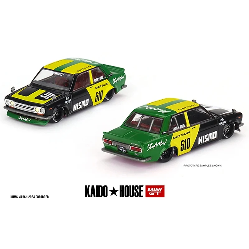 В наличии 1:64 MINIGT KHMG131 Datsun Street 510 Racing V2 с открывающимся капюшоном литая под