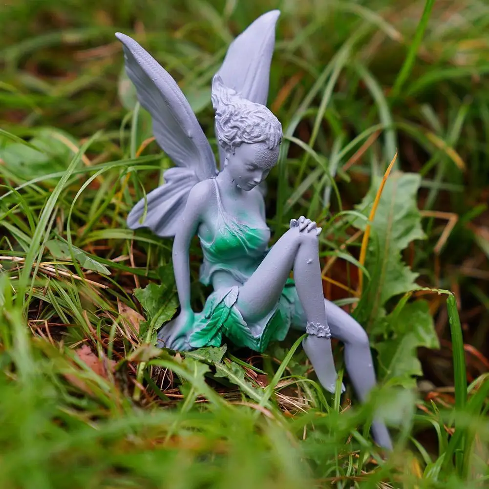 

Garden Fairy Angel Girl Resin Statue 15*5.3cm Home Garden Decoration