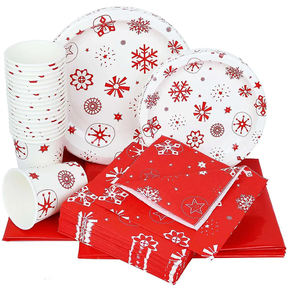 

Party Plates Paper Cups Napkins Decors Delicate Beverage Festival Tablecloth Supplies Themed Decorative Use
