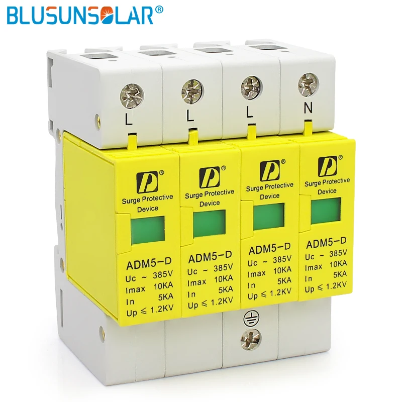 

SPD Din Rail 35MM 4P 5KA~10KA 385V AC House Low-Voltage Surge Protection Device