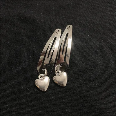 Заколка для волос женская металлическая в форме сердца и Луны | Украшения