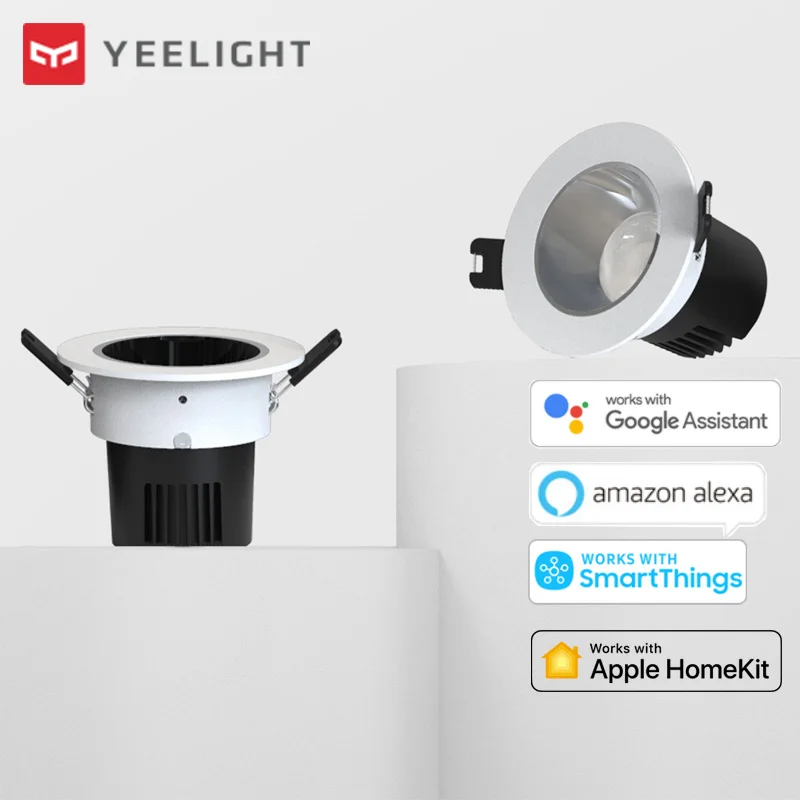 

Yee light Mesh точесветильник светильник M2 Pro Smart Group светильник 220V 5W 8W Dimmable 2700K-6500K Цветовая температура App Голосовое управление