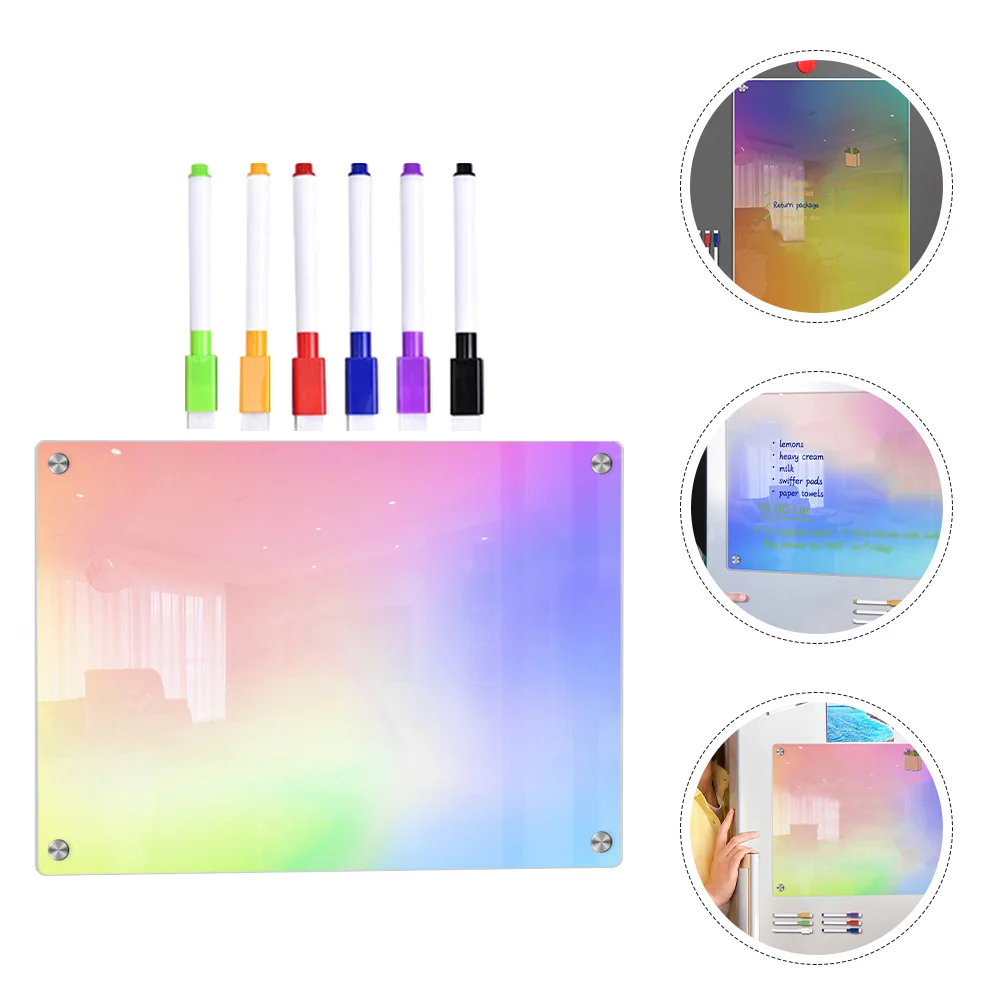 

Erasable Writing Board Magnetic Planning Kitchen Supplies Colored Dry Erase Fridge Acrylic Small Boards Refrigerator Calendar