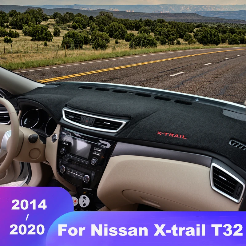 

Car Dashboard Cover Mats Avoid Light Pad Anti-UV Case Carpet For Nissan X-Trail X Trail T32 2014-2017 2018 2019 2020 Accessories