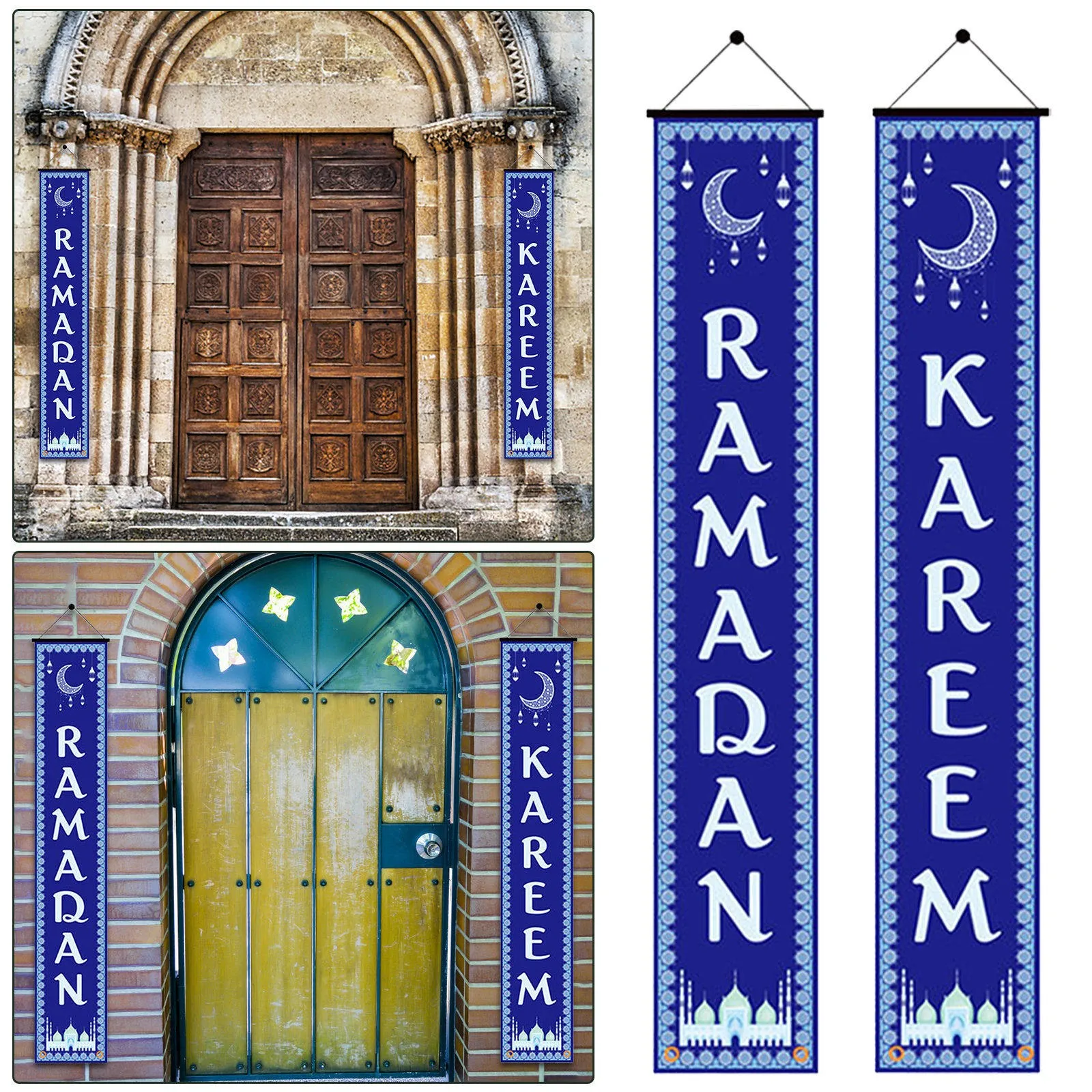 

2022 Eid Mubaraks набор украшений Eid Mubaraks знак крыльца Рамадан баннер подвесное украшение для дома/улицы Eid Al-fitr Вечерние