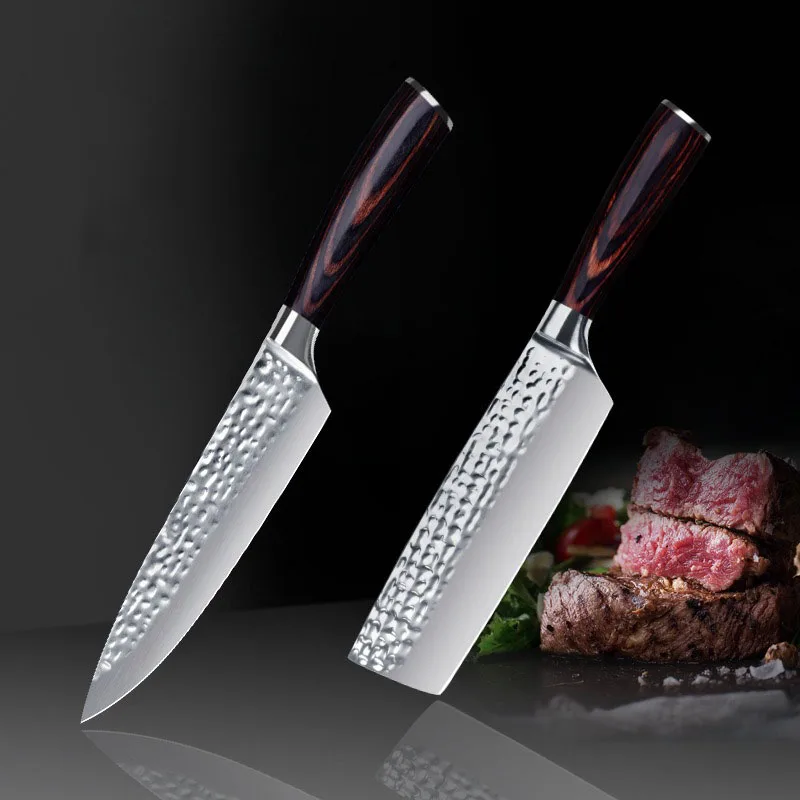 

Kitchen Knife Chef Japanese Stainless Steel Set Meat Chopping Cleaver Forging Carbon Sushi Hunters Serbian Professional Cut