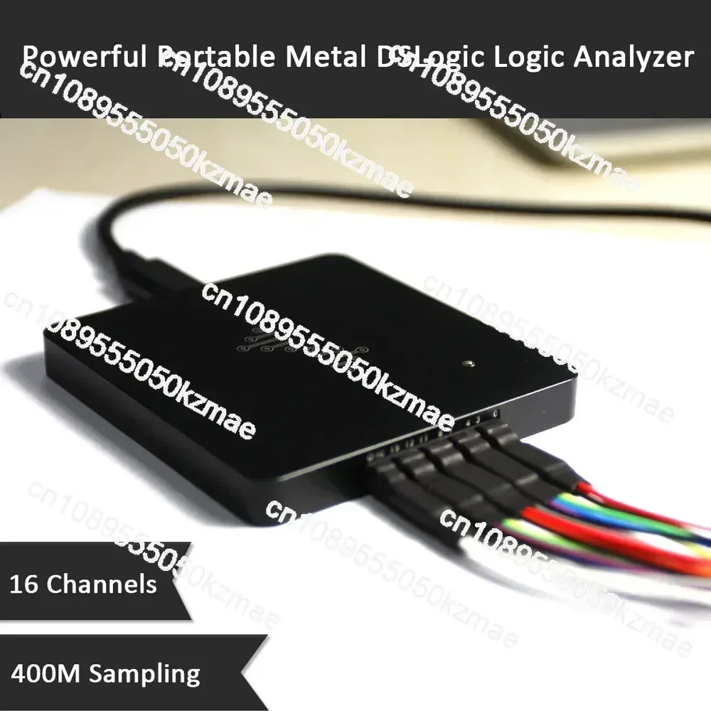 Фото Logic Plus Портативный металлический логический анализатор DSLogic, 16 каналов, 100 МГц, USB-отладочный логический анализатор DreamSourceLab DS №1