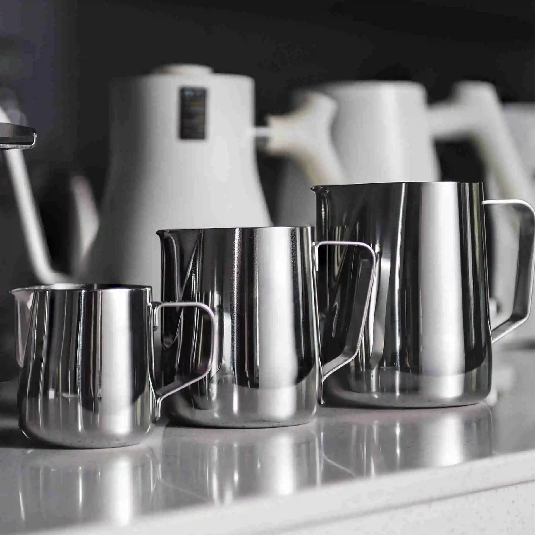 

Stainless Steel Milk Frothing Pitcher Espresso Steam Coffee Barista Craft Latte Cappuccino Milk Cream Cup Frothing Jug Pitcher