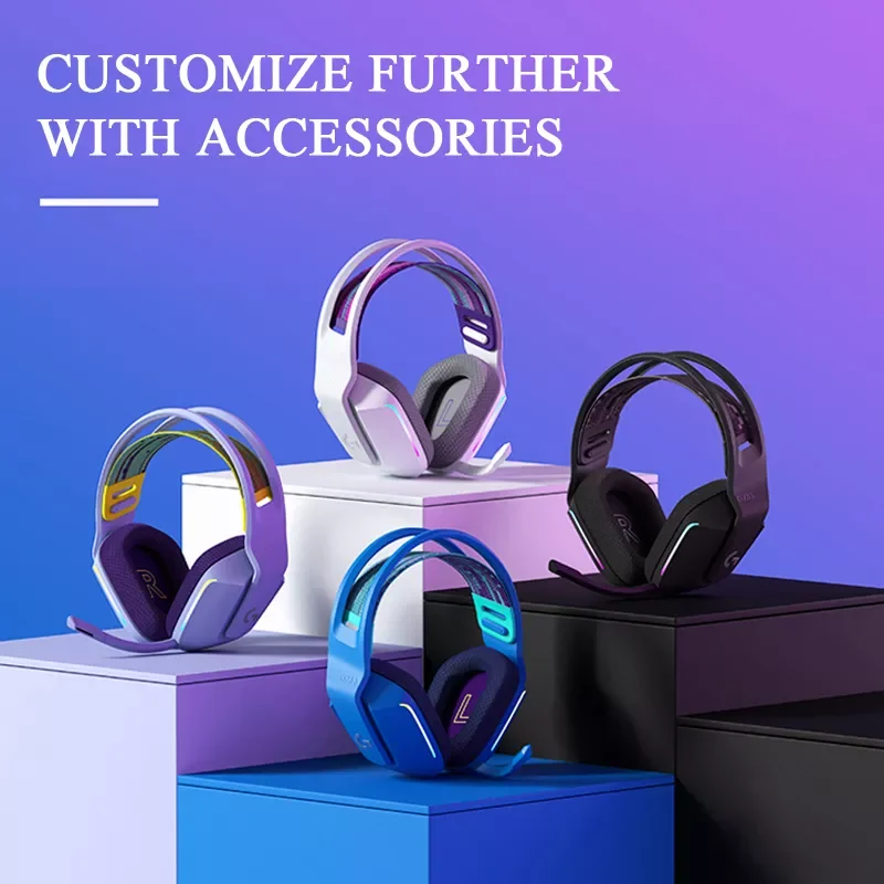 

G733 KDA LIGHTSPEED wireless gaming headset RGB DTS X2.0 7.1 surround sound ultra-light traf