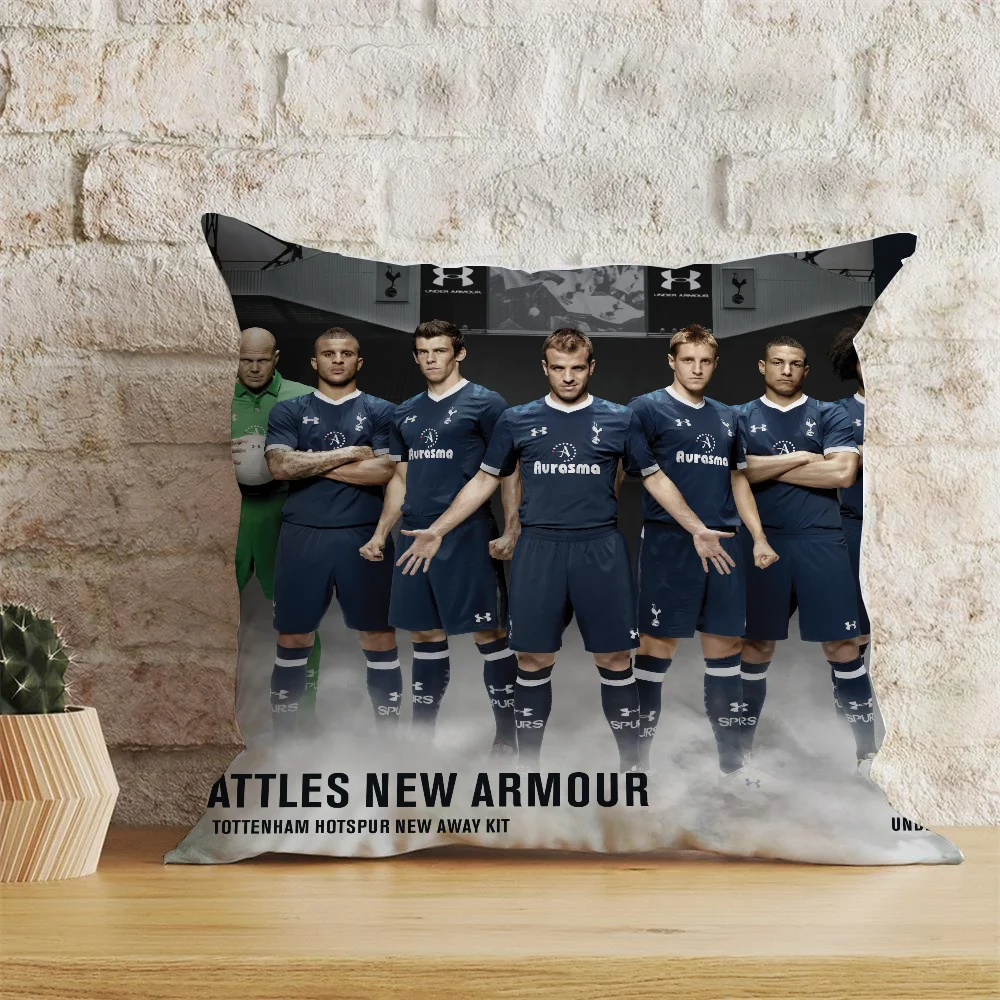 Двухсторонний принт T-Tottenham- Hotspur домашняя декоративная искусственная наволочка