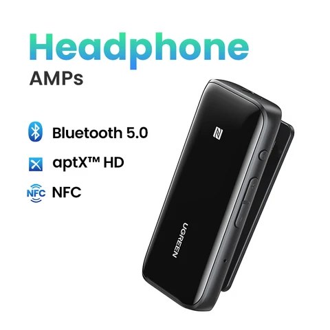 Приемник UGREEN Bluetooth 5,0, USB DAC 3,5 мм, усилитель для беспроводных наушников NFC aptX HD QCC3034, адаптер Bluetooth 5,0
