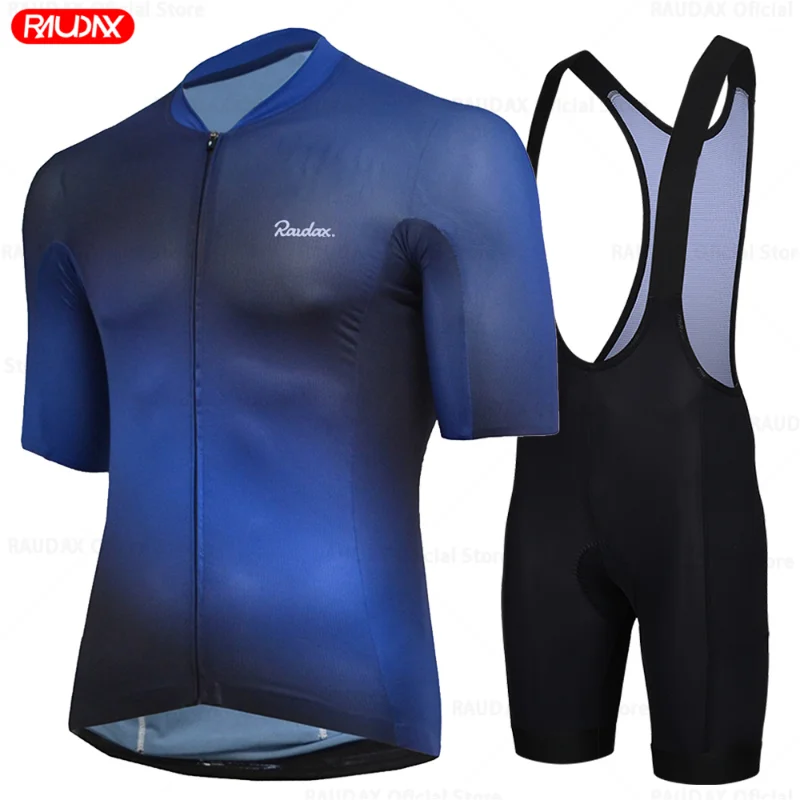 

2023 Men's Summer Cycling Jersey Set Raudax Bicycle Clothing MTB Bike Clothes Uniform Maillot Ropa Ciclismo Outdoor Cycling Suit