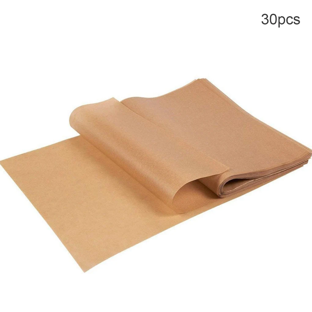 

30pcs Parchment Paper Baking Sheets Non-Stick Precut Suitable for Baking Grilling Air Fryer Steaming Cookie Disposable Mats