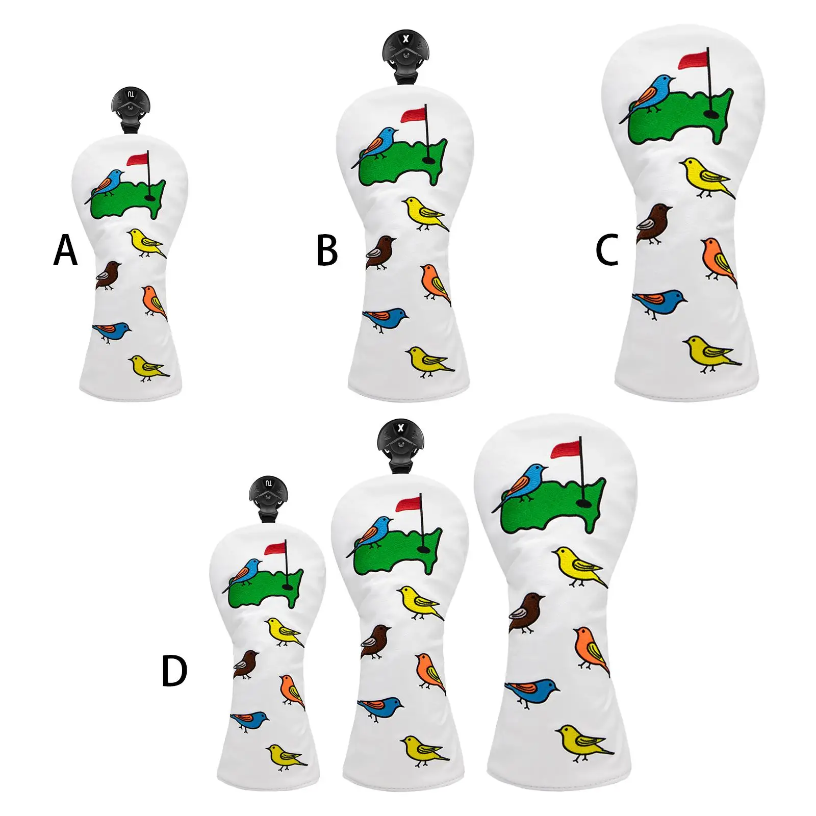 

Waterproof PU Golf Head Protective Covers - Fairway UT Wood Driver Headcovers Set & Interchangeable No. Tag