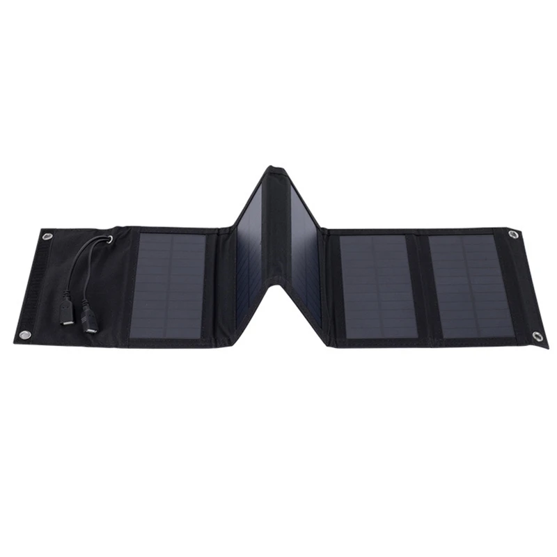 

10W Solar Folding Package Internal Stabilization 5V Dual USB Solar Charger Outdoor Mobile Photovoltaic Charging Board Reusable
