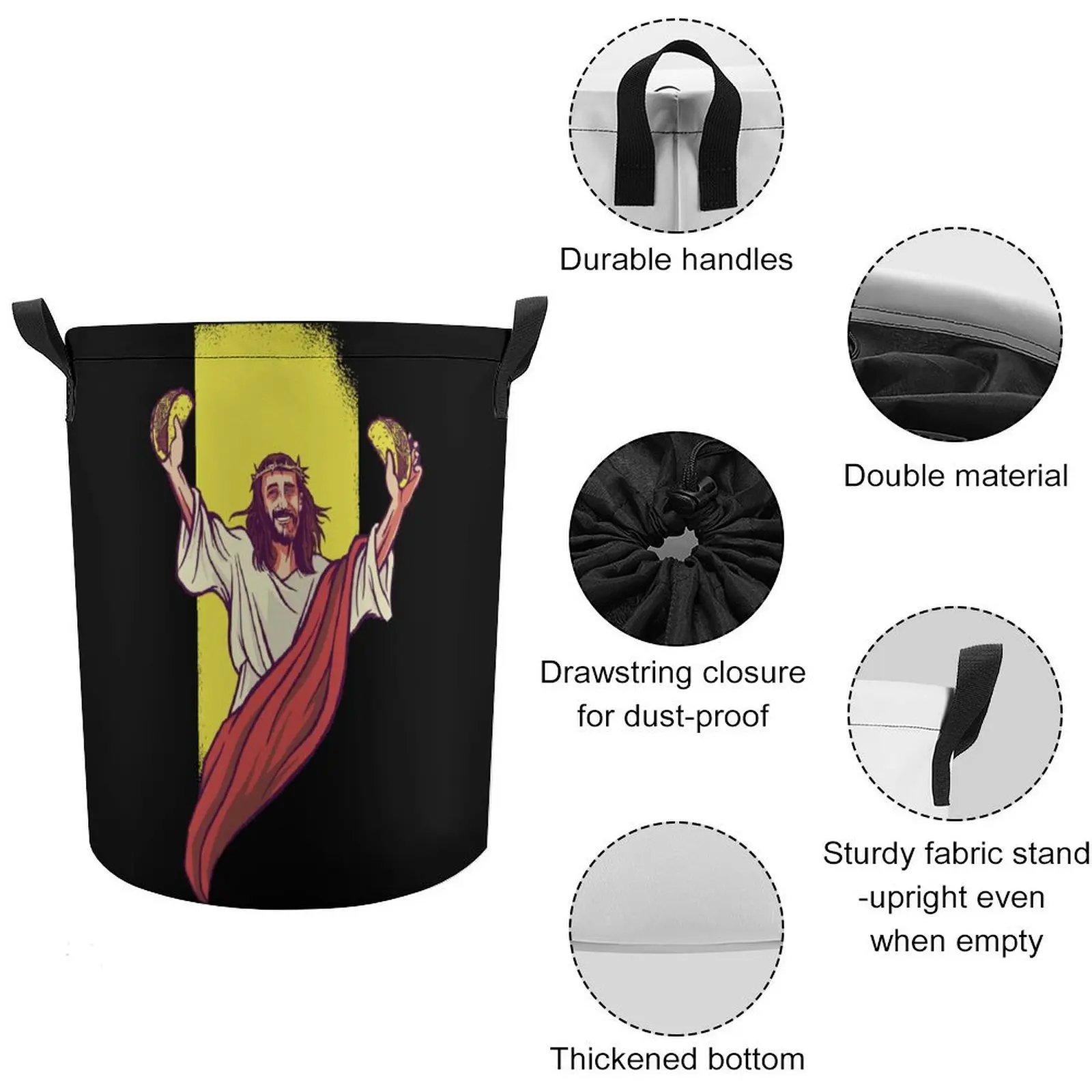 Корзина для белья унисекс Taco с изображением Иисуса