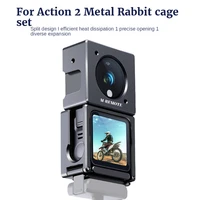 metal cage for dji action2 camera motion can expand the magnet fission protect shell metal cage action2 camera accessories