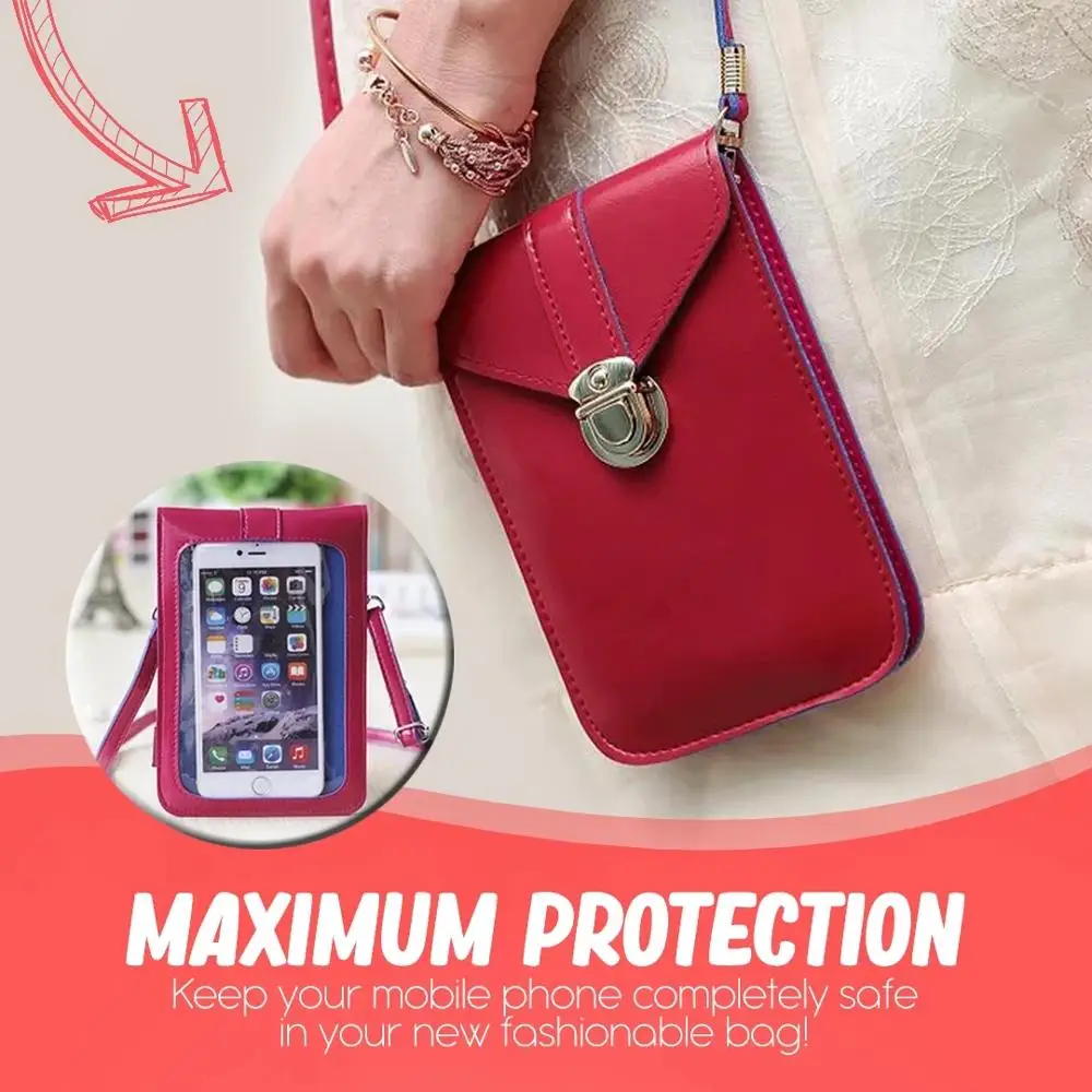 

2022 NEW Touchable PU Leather Change Bag Wallet Gift Touches Screen Mobile Phone Women Bag