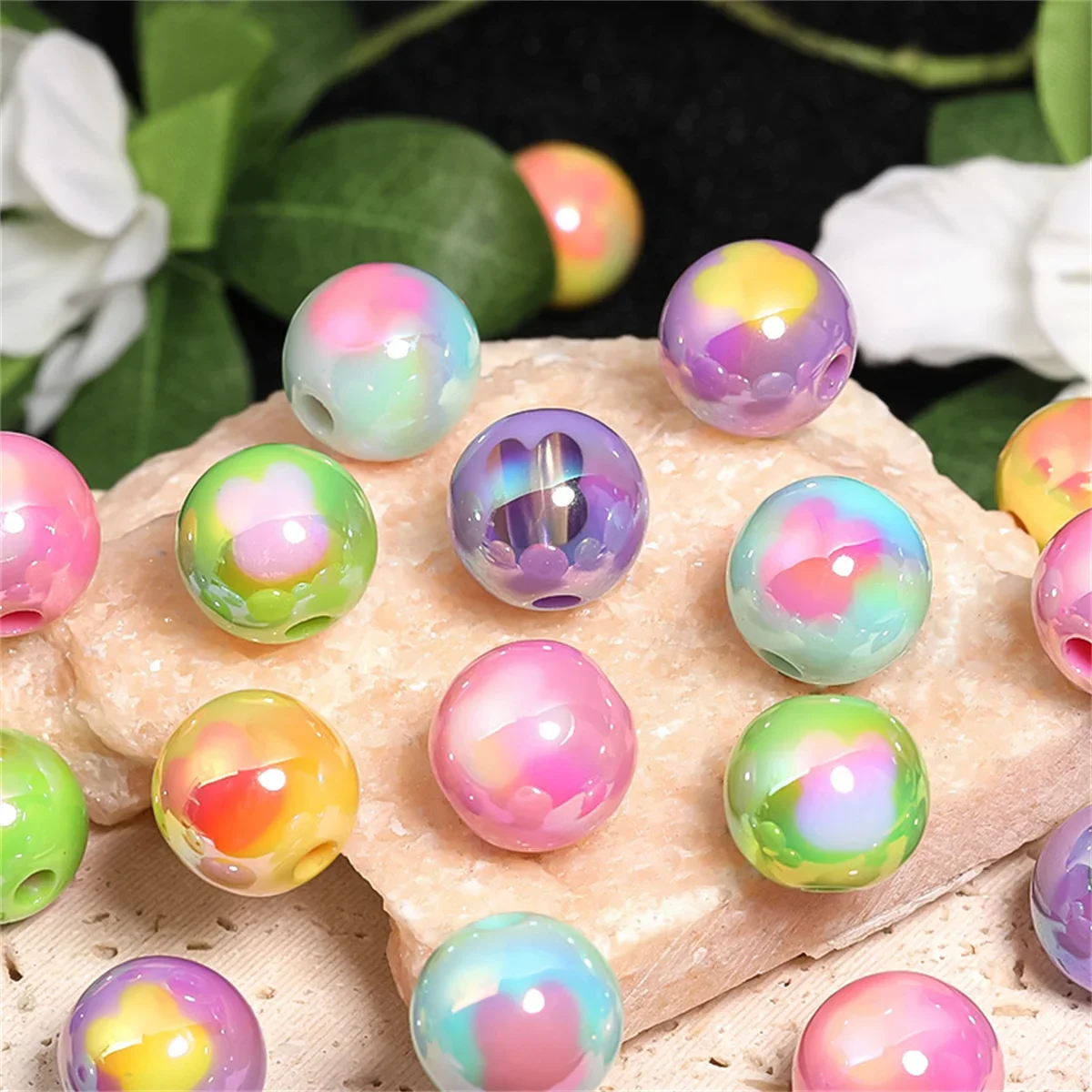 5 шт. яркие разноцветные бусины для браслетов и ожерелий 16 мм