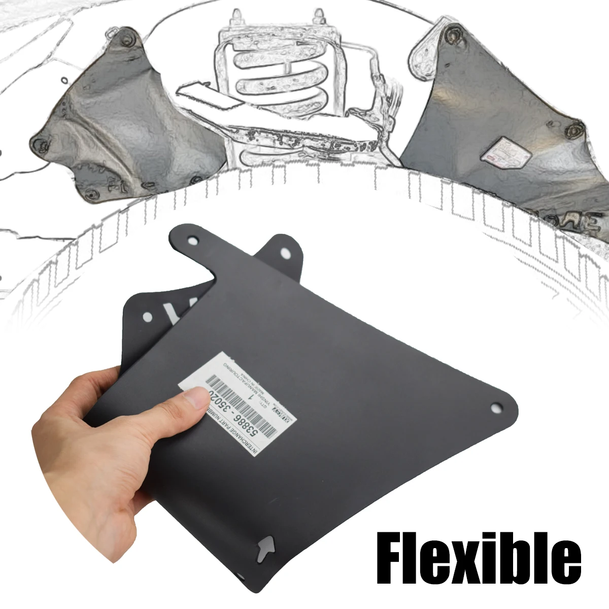 Toyota Land Cruiser Prado 03-20 крыло брызговик защитное уплотнение 53735-35150 53736-35150 53886-35020