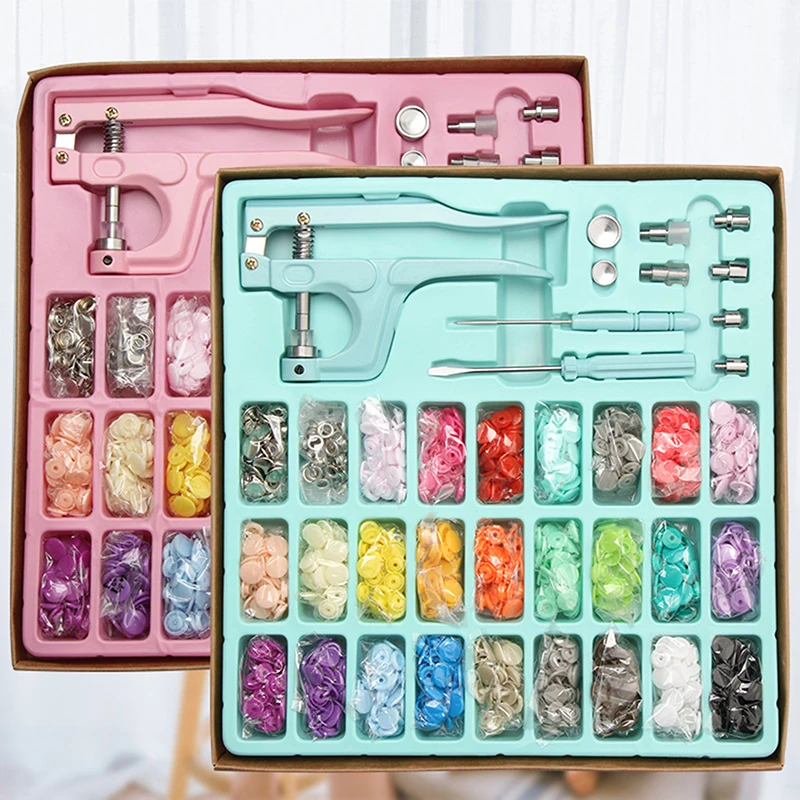 

T5 Plastic Snap Button with Snaps Pliers Tool Kit & Organizer Containers Easy Replacing Snaps DIY Family Tailor