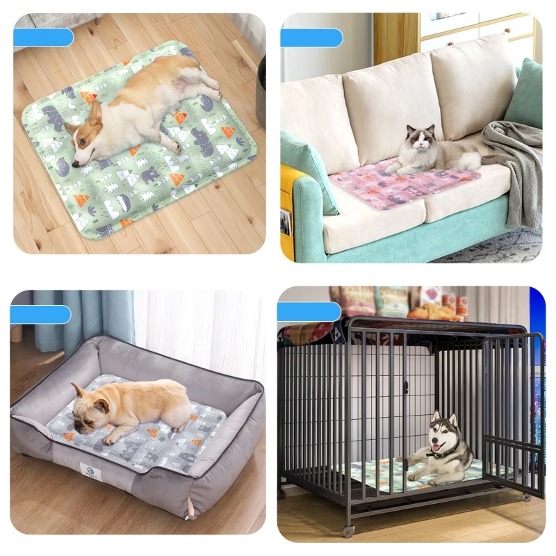 Охлаждающий коврик для собак мягкая дышащая подстилка льда водонепроницаемая