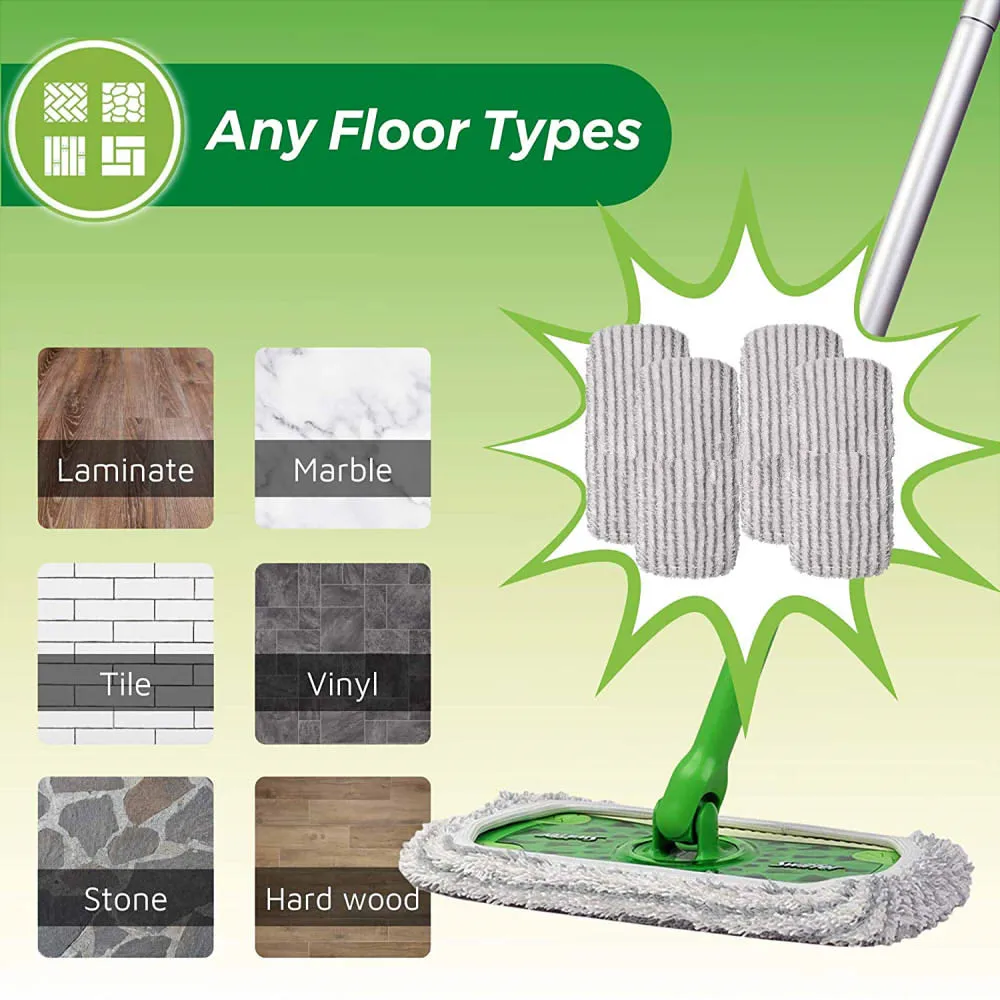 6 или 12 шт. многоразовых насадок для швабры совместимых с шваброй Swiffer Sweeper