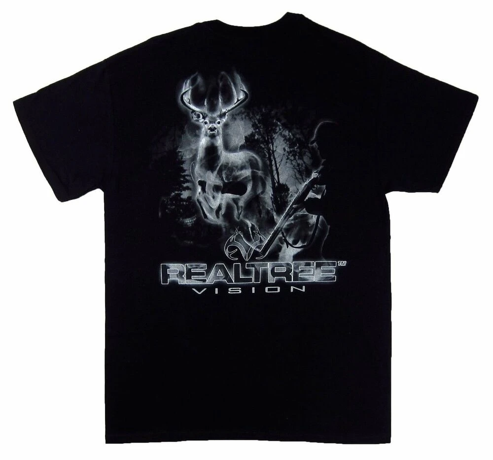 Мужская Футболка NWT Realtree Vision черная футболка с коротким рукавом размер S &amp M |