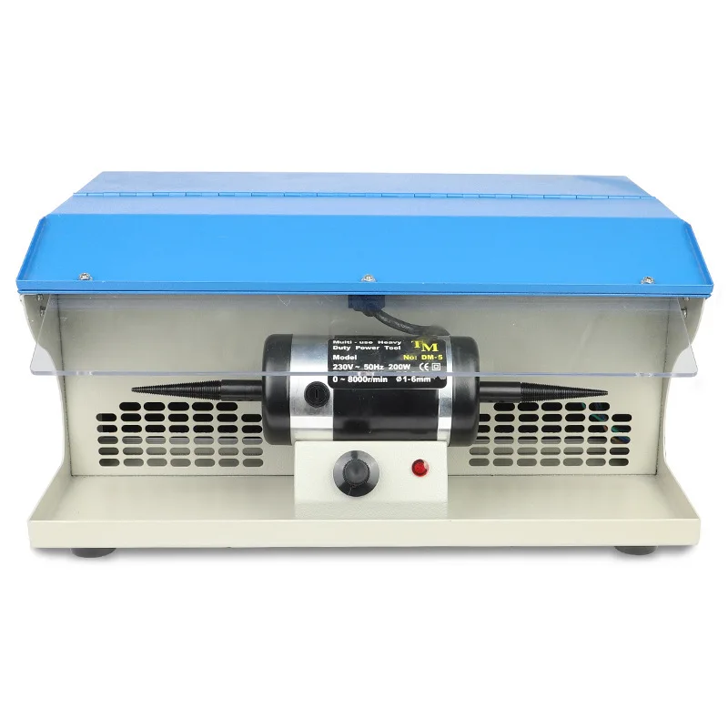 DM-5 Vacuum Cleaner and Polisher Desktop Double-head Cloth Wheel Machine with Lamp Tube Speed Control Grinding Machine