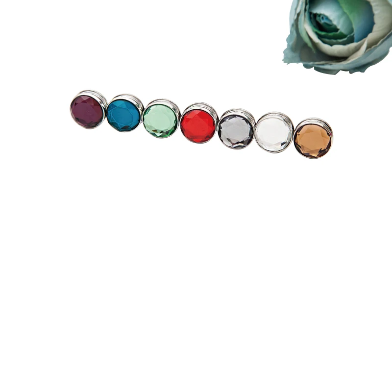 

XT43 wholesale fashion glass headwear scarf magnet brooch hijab clips 12pcs/lot