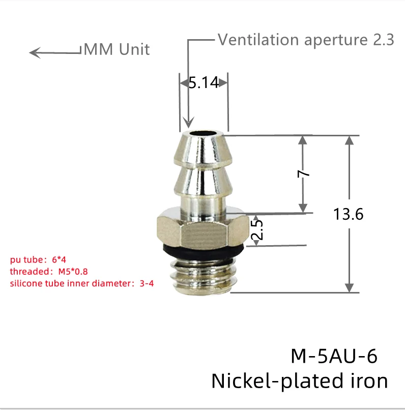 

Набор соединителей для пневматического шланга Liyadu M-3AU-2/3/4/6 M-4AU-3/4/6 M-5AU-2/3/4/6 M-6AU-4 M-6AU-6