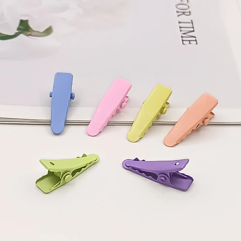 

40Pcs/Lot DIY Women Hair Accessories 2.5cm Small Hairpin Pointed Duckbill Hair Clip Alloy Material Candy Color Girls Headdress